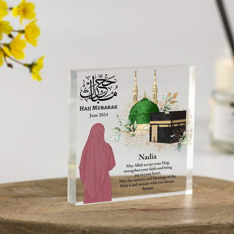 Acrylic Block for Umrah and Hajj Return Gift