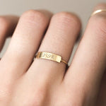 Customized Name Initials Ring