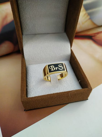 Stylish Name Ring With Intials