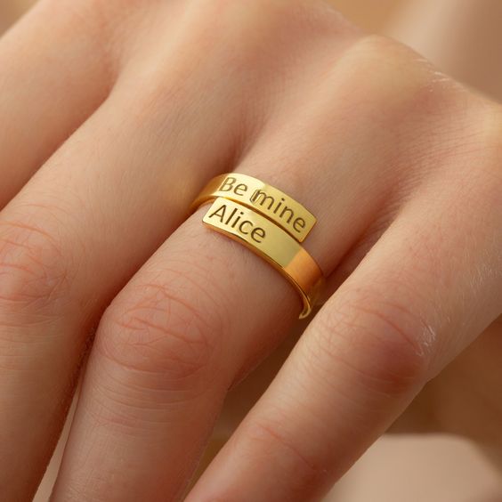 Buy Personalised Name Ring | Adjustable | Nayab Jewelry