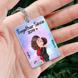 Hugging Kissing Doll Couple keychain