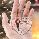 Heart Shape Acrylic keychain for couple