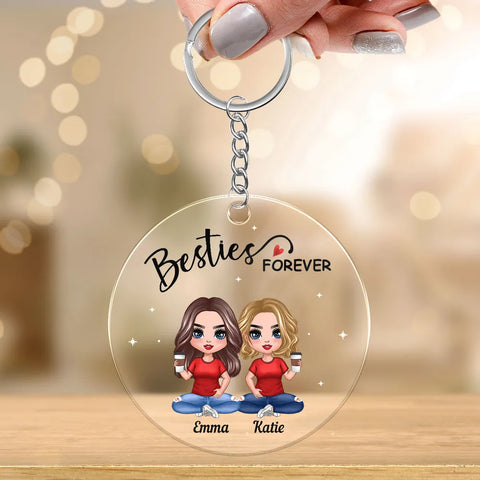 Besties Forever Customized Keychain