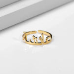 Urdu Name personalize Gold plated ring
