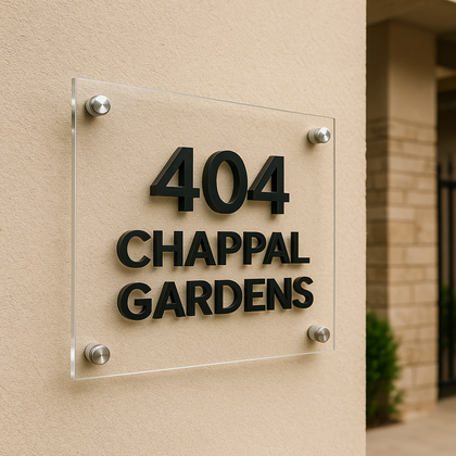 Modern Name Plate for Home Villa Society Entrance Personalized – Pakistan