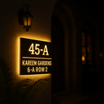 Led Square house name plate