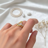 Arabic Letter Ring Two Tone Band Personalized Custom Jewelry – Pakistan