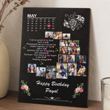 Collage Photo calendar Frame For Birthday