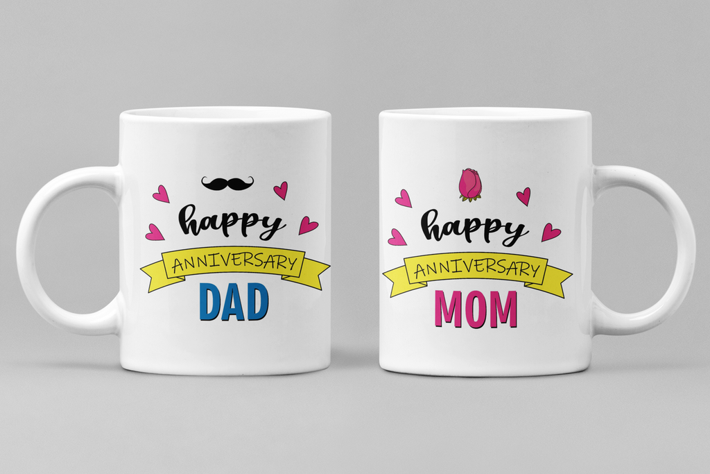 Mom Dad Anniversary Mug - Main Image