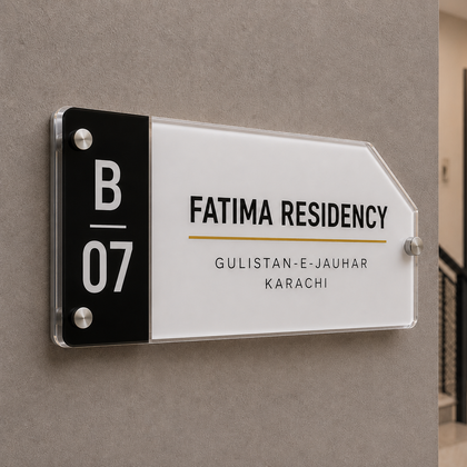 name plates in Gulshan-e-iqbal karachi