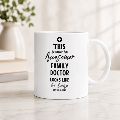 Personalized Family Doctor Mug with Name – Awesome Physician Gift