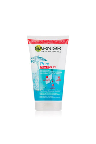 Garnier Pure Active 3 In 1 Mask, Scrub, Wash 150ml