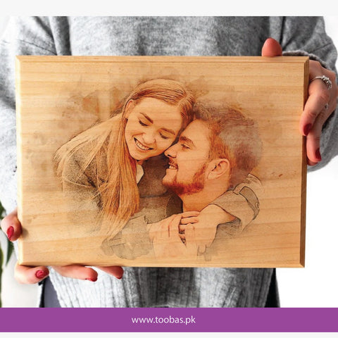 Wooden Engraved Photo Frame | Best Anniversary gift for husband