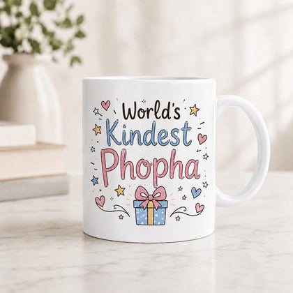 World’s Kindest Phopha Mug – Gift for Phopha in Pakistan | Birthday, Eid & Appreciation Mug