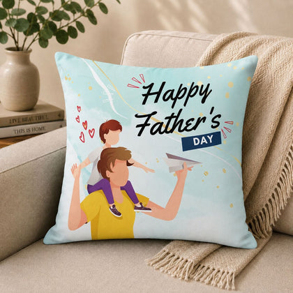 Happy Father’s Day Cushion – Gift for Dad in Pakistan | Father & Son Love Cushion