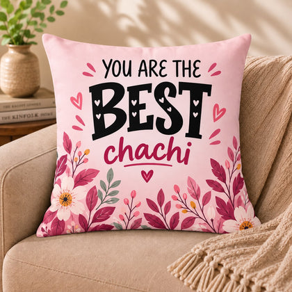Customized Chachi Cushion Gift in Pakistan – Special Always Floral Cushion for Chachi