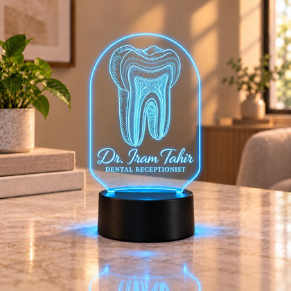 Personalized Dental LED Lamp – Custom Tooth Anatomy Name Lamp Gift in Pakistan