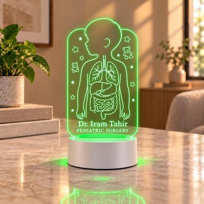 Personalized Pediatric Surgery LED Lamp – Custom Pediatric Surgeon Name Gift in Pakistan