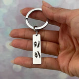 Personalized Eye Sketch Keychain – Custom Eye Photo Engraved Keyring in Pakistan