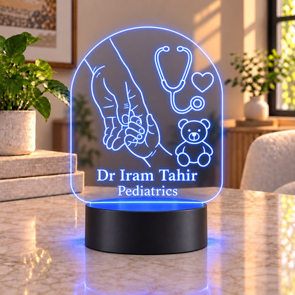 Personalized Pediatrician LED Lamp – Custom Child Specialist Doctor Name Gift in Pakistan