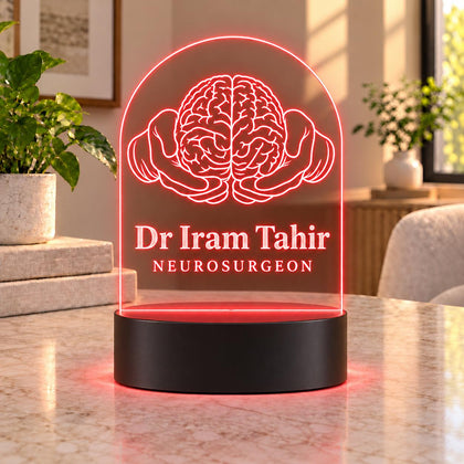 Personalized Neurosurgeon LED Lamp – Custom Brain Doctor Name Gift in Pakistan