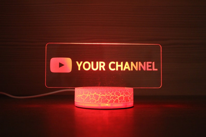 Led Youtube Red YouTube LED Lamp – Toobas.pk Online Customized Gifts