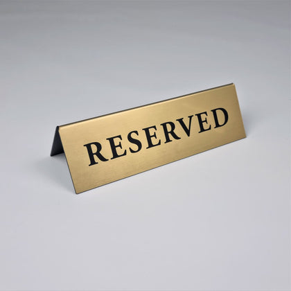 Acrylic Reserved Table sign for restaurants and hotels in Pakistan - tabletop reservation holder