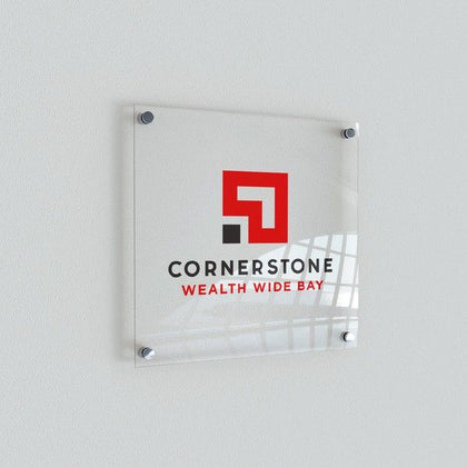 Square Shape Company Logo Board