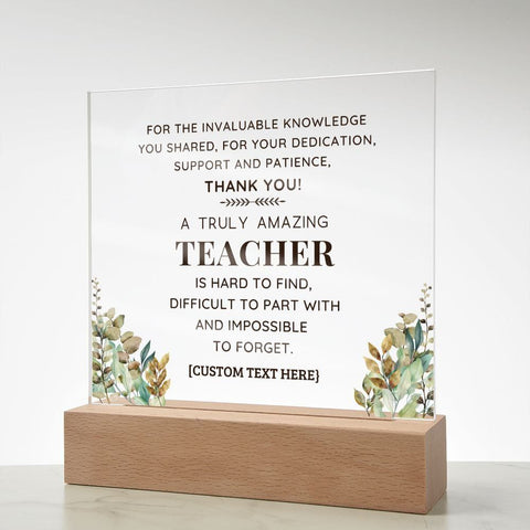 Acrylic plaque for teachers day gift