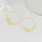 Custom Name Hoop Earrings