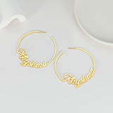 Custom Name Hoop Earrings
