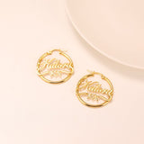 Gold Name Earrings