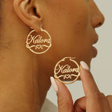 Gold Name Earrings