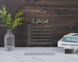 Reusable Acrylic To-Do List Board – Dry Erase Desk Organizer