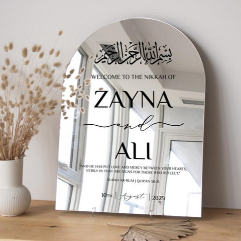 Reception name signs