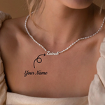 Pearls Chain Name necklace