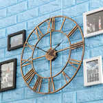 Metal roman wall clock