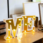 LED Alphabet Golden