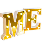 LED Alphabet Golden