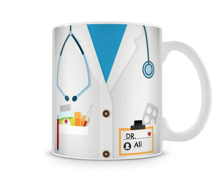 Doctor Name Personalized Ceramic Mug 11oz Vector Design Best Gift for Doctor – Pakistan