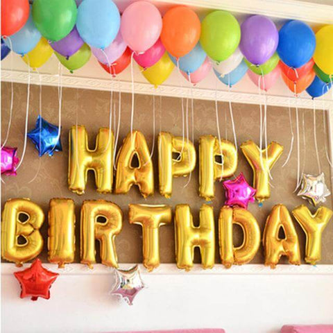 Happy Birthday Foil Alphabet Ballon Set