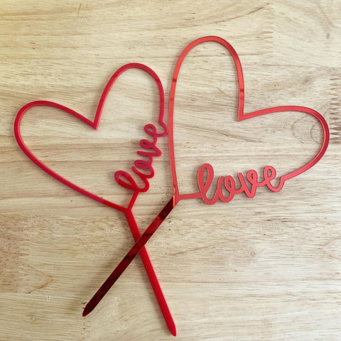 Love cake topper