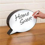 LED Light Box Handwriting Board Drawing Box Speech Bubble Shape Box with 3 Color Pens & USB Cord
