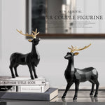 Deer statue couple pair