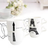 Eiffel Tower Over laying cups