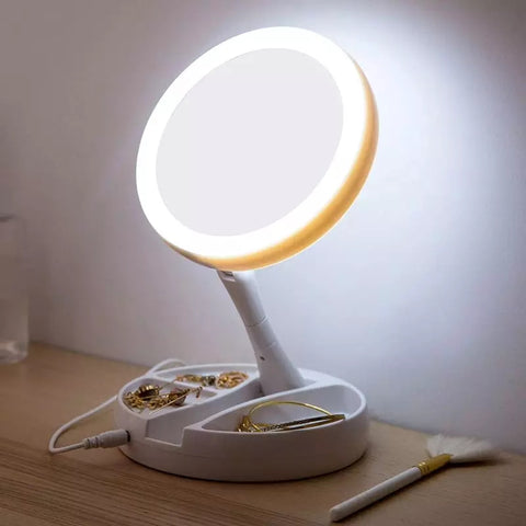 Fold Way magnifying mirror Led