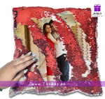 Personlized Red Sequince Cushion