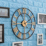 Metal roman wall clock