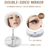 Fold Way magnifying mirror Led