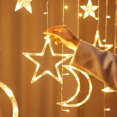 Star and Moon led string lights / curtain ligjts